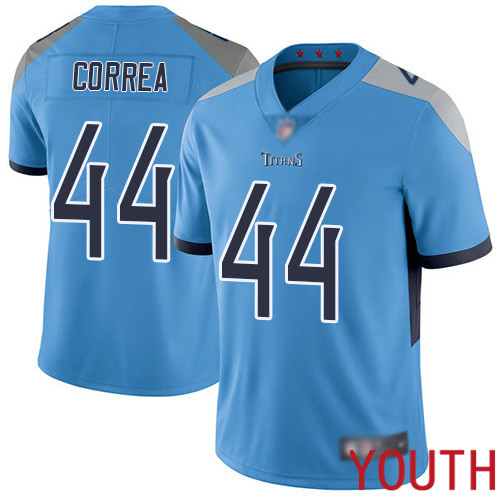 Tennessee Titans Limited Light Blue Youth Kamalei Correa Alternate Jersey NFL Football #44 Vapor Untouchable